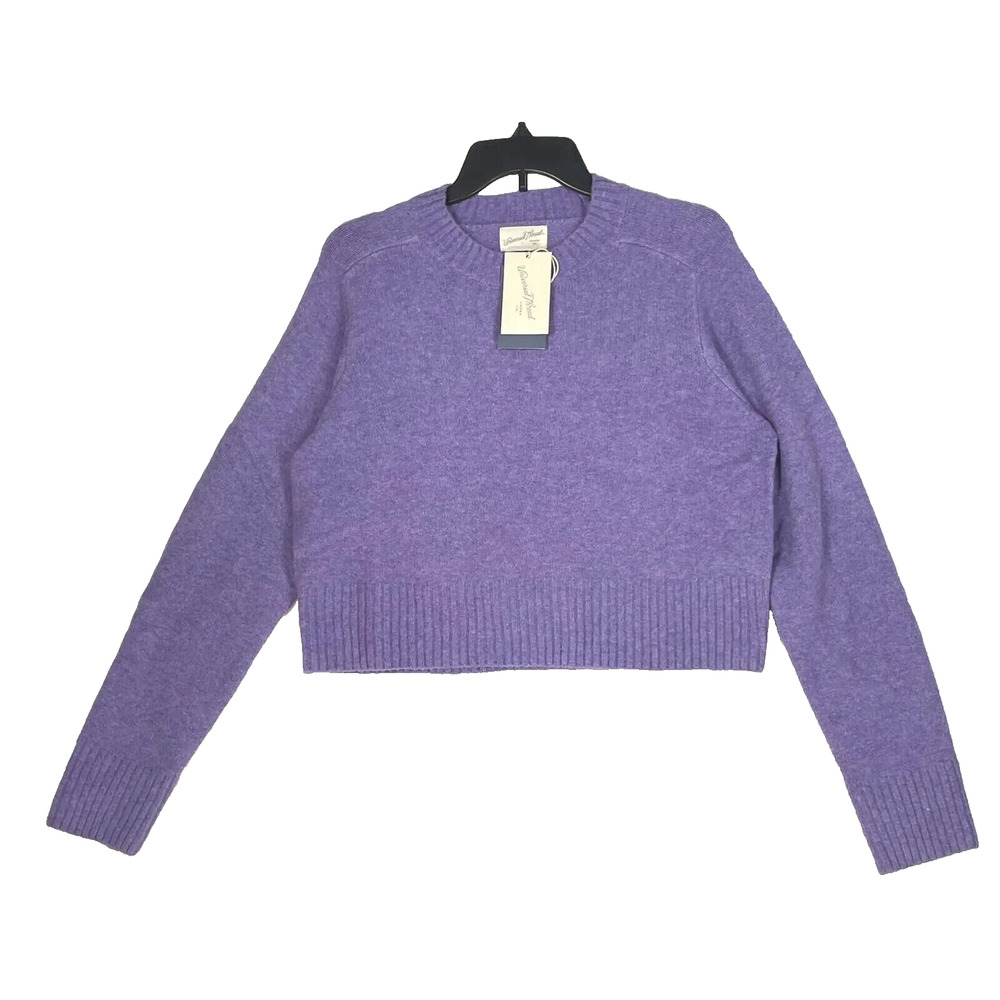 Womens Universal Thread Short Sweater Small Pullover Long Sleeve Purple SL